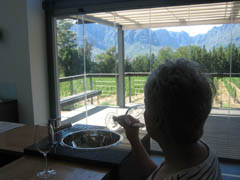 LaGayle tasting at Thelema Mountain Vineyards