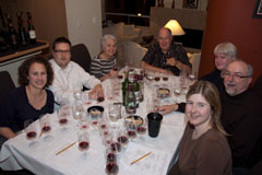Wine Tasting Dinner crew at the table