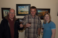 John, owner/winemaker Dave Stephenson of Stephenson Cellars, and Kori