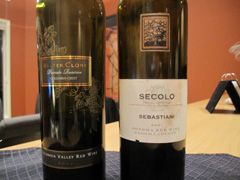 2002 Columbia Crest Walter Clore Private Reserve and 2001 Sebastiani Secolo Sonoma Red Wine