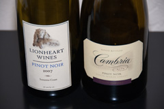2007 Lionheart Wines Pinot Noir and 2006 Cambria Juliaâ€™s Vineyard Pinot Noir