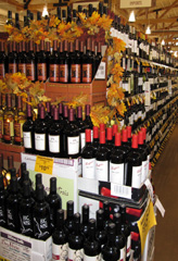 Wines at a local wine retailer